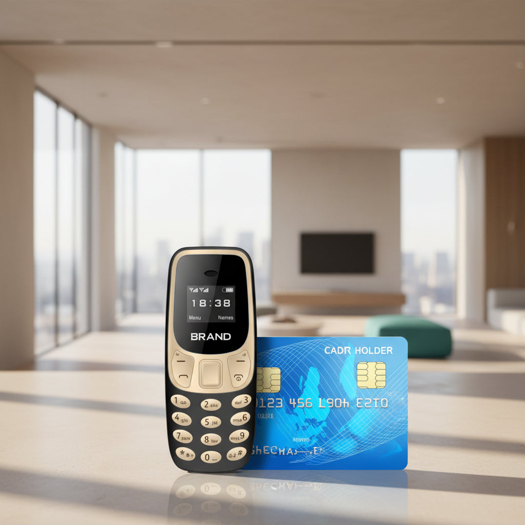 Superliten Mini-telefon med Röstförvrängare & MP3