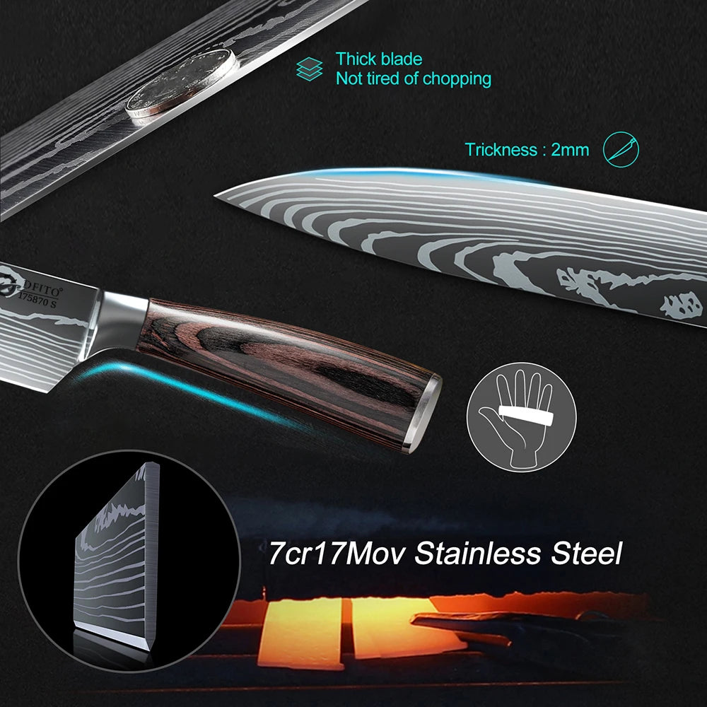 8-Delars Köksknivset – Stilren Design. Seriös Skärpa.