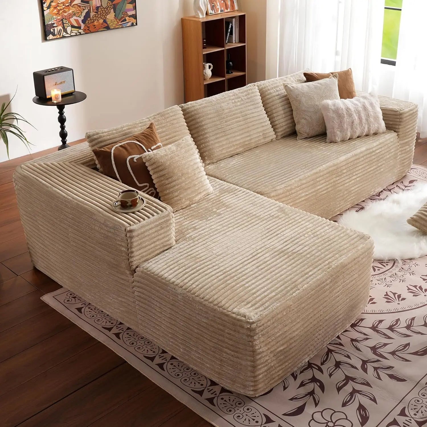 Modern Memory Foam Soff-/Sängkombination – Sectional Couch CS5