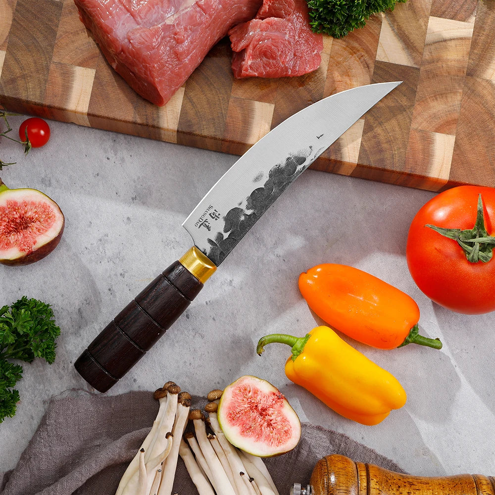 SHANGDAO Rostfri Kockkniv – Naturligt Trähandtag, Seriös Prestanda