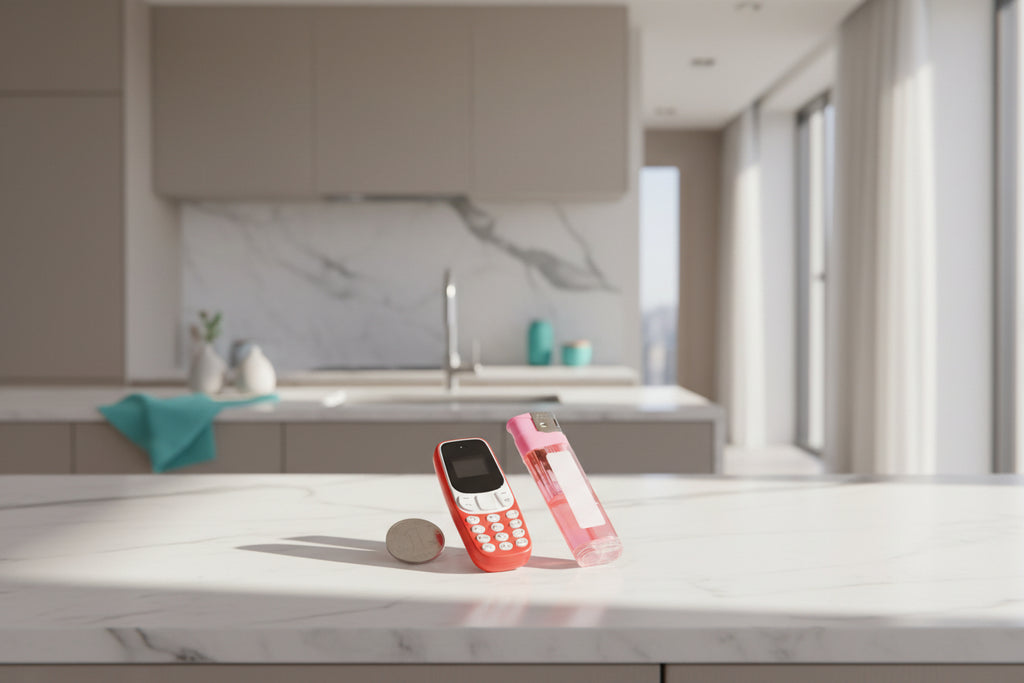 Superliten Mini-telefon med Röstförvrängare & MP3