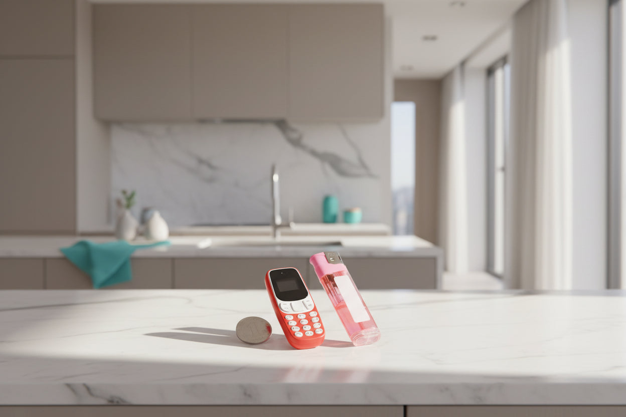 Superliten Mini-telefon med Röstförvrängare & MP3