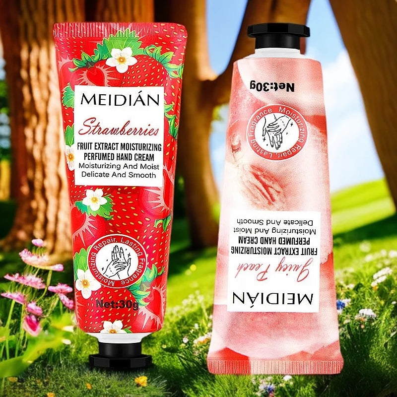 Hand Care Ritual – 5-Pack Fruktiga Handkrämer med Långvarig Doft