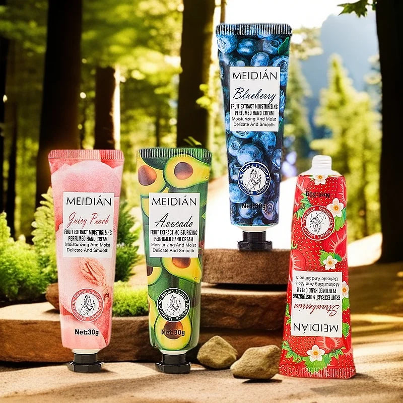 Hand Care Ritual – 5-Pack Fruktiga Handkrämer med Långvarig Doft